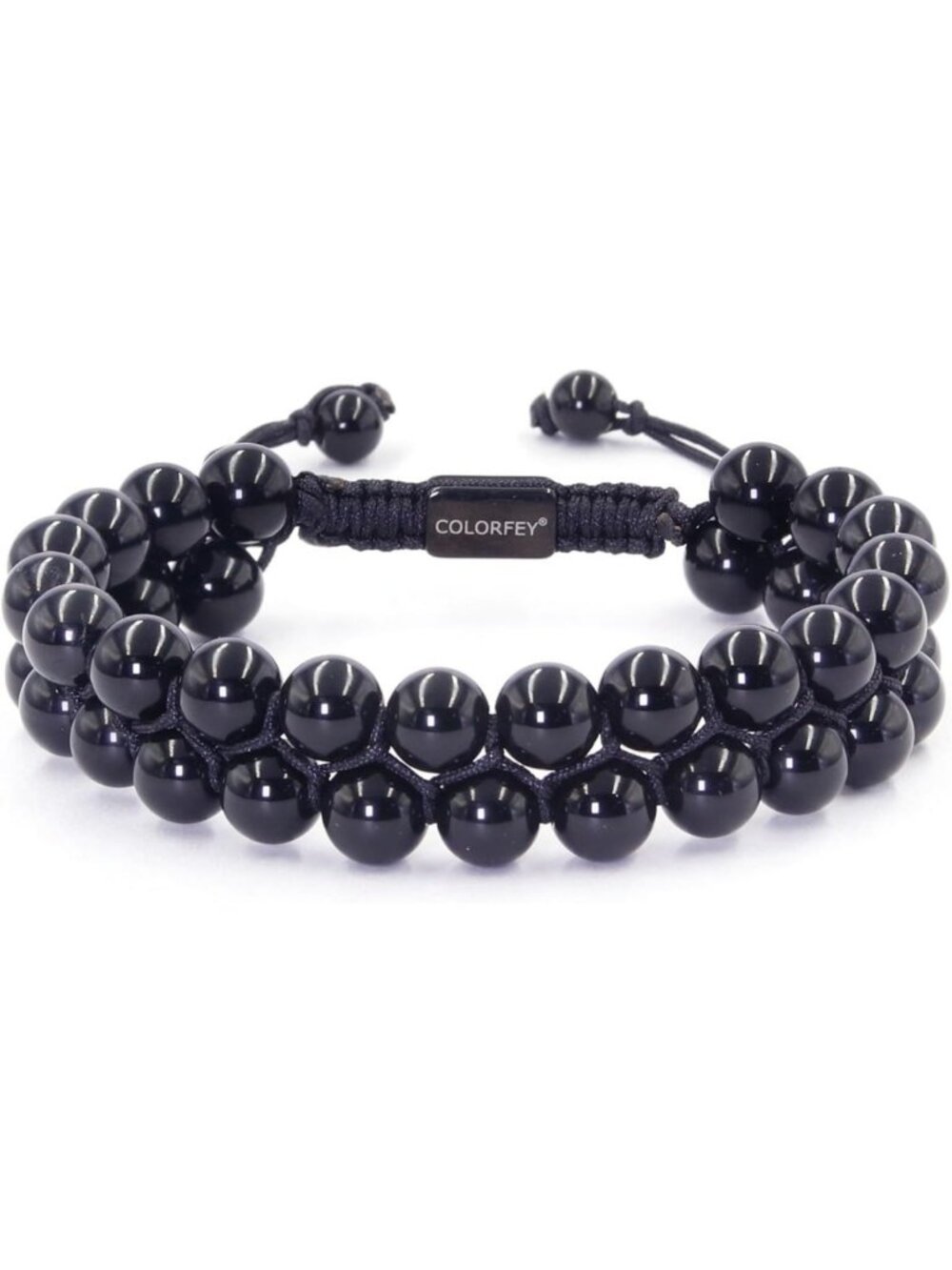 Handcrafted Black Obsidian Beaded Bracelet for Men | 8mm Protection Jewelry